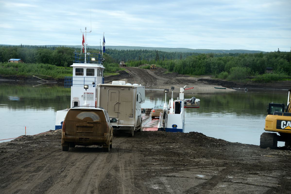 06A Boarding The Peel River Cable Ferry Just After Fort McPherson Northwest Territories On Day Tour From Inuvik To Arctic Circle